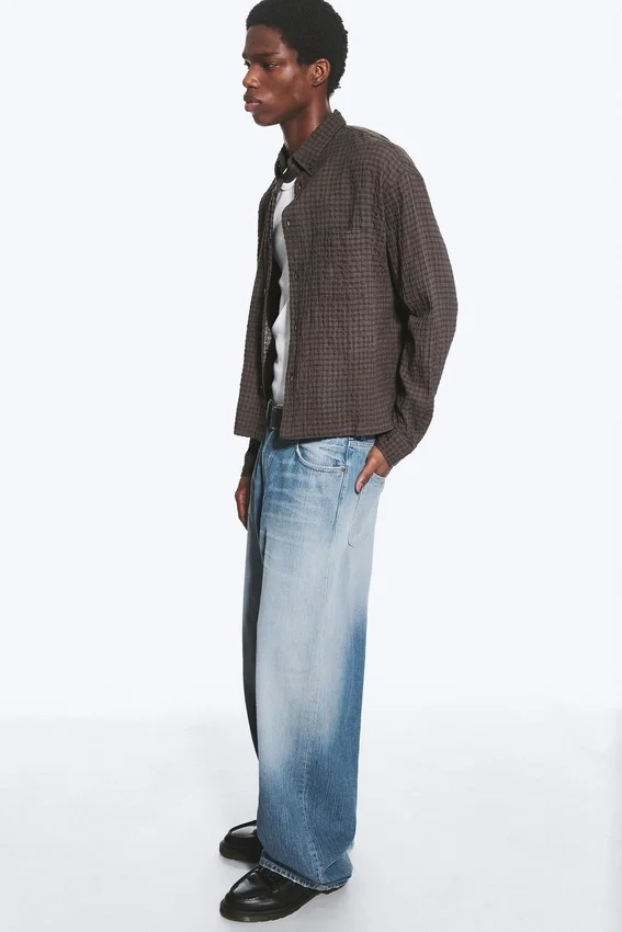 Camisas estructuradas de corte cuadrado – A cuadros marrón oscuro Camisas estructuradas de corte cuadrado – A cuadros marrón oscuro