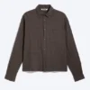 Camisas estructuradas de corte cuadrado – A cuadros marrón oscuro Camisas estructuradas de corte cuadrado – A cuadros marrón oscuro