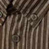 Camisas holgadas a rayas con botones – Marrón a rayas Camisas holgadas a rayas con botones – Marrón a rayas