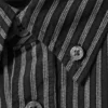 Camisas holgadas a rayas con botones – Rayas gris oscuro Camisas holgadas a rayas con botones – Rayas gris oscuro