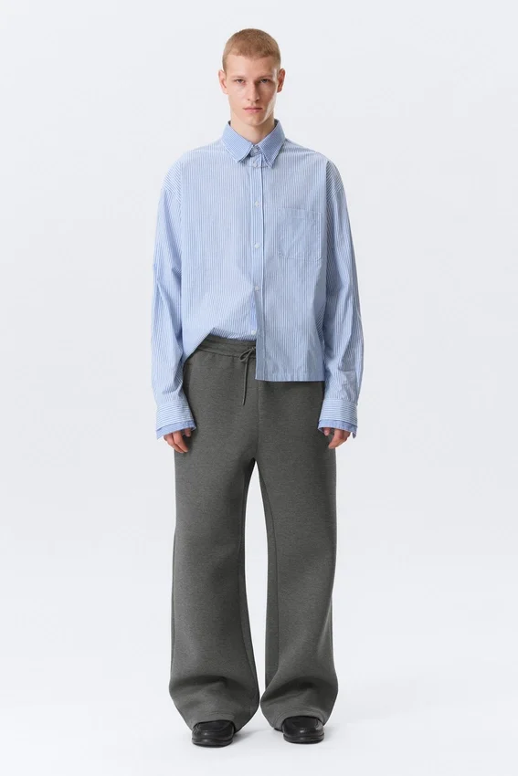 Camisas holgadas con doble cuello de Hugo Hart – Azul – Rayas blancas Camisas holgadas con doble cuello de Hugo Hart – Azul – Rayas blancas
