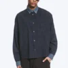 Camisas holgadas de algodón a cuadros – Gris a cuadros – Denim en contraste Camisas holgadas de algodón a cuadros – Gris a cuadros – Denim en contraste