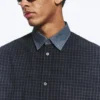 Camisas holgadas de algodón a cuadros – Gris a cuadros – Denim en contraste Camisas holgadas de algodón a cuadros – Gris a cuadros – Denim en contraste