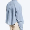 Camisas holgadas de algodón – Azul empolvado – A cuadros Camisas holgadas de algodón – Azul empolvado – A cuadros