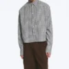 Camisas holgadas de algodón – Blanco apagado – A cuadros