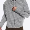 Camisas holgadas de algodón – Blanco apagado – A cuadros