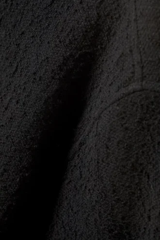 Camisas holgadas de manga corta con estructura – Negro