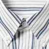 Camisas holgadas de popelín con botones – Blanca – Rayas azules Camisas holgadas de popelín con botones – Blanca – Rayas azules