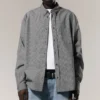 Camisas holgadas de popelín con botones – Cuadros negros Camisas holgadas de popelín con botones – Cuadros negros