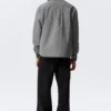 Camisas holgadas de popelín con botones – Cuadros negros Camisas holgadas de popelín con botones – Cuadros negros