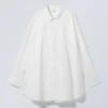 Camisas mini de popelín de algodón – Blanco