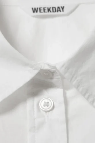 Camisas mini de popelín de algodón – Blanco