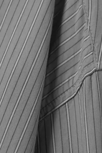 Camisas mini de popelín de algodón – Rayas grises