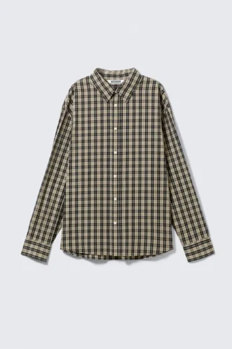 Camisas oversize a cuadros – Beige a cuadros