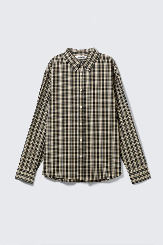 Camisas oversize a cuadros – Beige a cuadros Camisas oversize a cuadros – Beige a cuadros