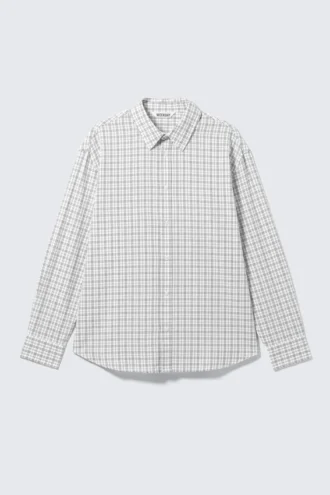 Camisas oversize a cuadros – Cuadros blancos