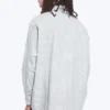 Camisas oversize a rayas con botones – Blanca – Rayas azules Camisas oversize a rayas con botones – Blanca – Rayas azules