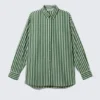 Camisas oversize a rayas con botones – Rayas verdes Camisas oversize a rayas con botones – Rayas verdes