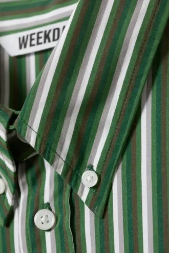 Camisas oversize a rayas con botones – Rayas verdes