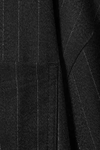Camisas oversize con botones – Gris oscuro – Rayas metalizadas