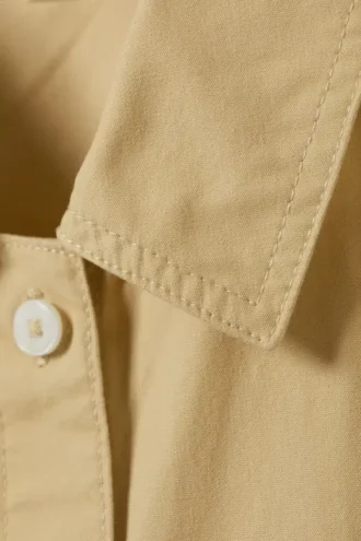 Camisas oversize de algodón de manga corta – Beige