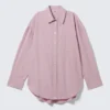 Camisas oversize de algodón de manga larga – Rosa empolvado Camisas oversize de algodón de manga larga – Rosa empolvado