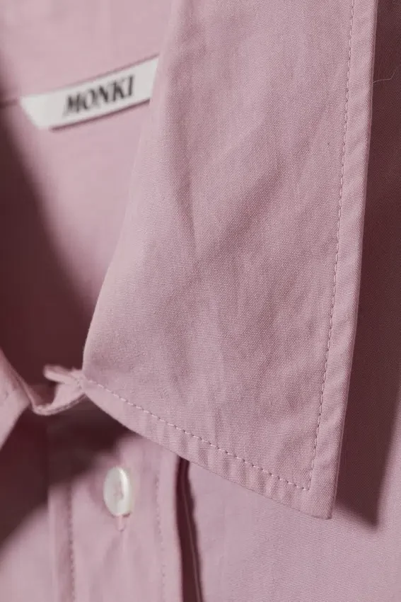 Camisas oversize de algodón de manga larga – Rosa empolvado Camisas oversize de algodón de manga larga – Rosa empolvado
