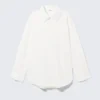 Camisas oversize de manga larga de popelín – Blanca