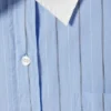 Camisas oversize de manga larga de popelín – Rayas azul claro Camisas oversize de manga larga de popelín – Rayas azul claro