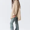 Camisas oversize de manga larga – Rayas beige Camisas oversize de manga larga – Rayas beige