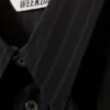 Camisas oversize de popelín con botones – Negra – Rayas azul oscuro Camisas oversize de popelín con botones – Negra – Rayas azul oscuro