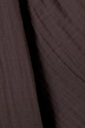 Camisas oversize estructuradas de manga corta – Marrón oscuro