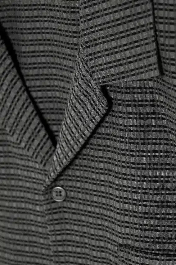 Camisas Resort holgadas de manga corta – Cuadros grises Camisas Resort holgadas de manga corta – Cuadros grises