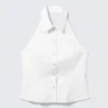 Camisas sin mangas con cuello halter – Blanco Camisas sin mangas con cuello halter – Blanco
