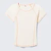 Camiseta ajustada con costuras en contraste – Blanco roto – Costuras naranjas Camiseta ajustada con costuras en contraste – Blanco roto – Costuras naranjas