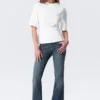 Camiseta ajustada con pinzas – Blanca Camiseta ajustada con pinzas – Blanca