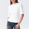 Camiseta ajustada con pinzas – Blanca Camiseta ajustada con pinzas – Blanca