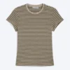 Camiseta ajustada de algodón de manga corta – Rayas oscuras y claras Camiseta ajustada de algodón de manga corta – Rayas oscuras y claras