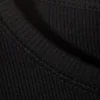 Camiseta ajustada de canalé – Negro Camiseta ajustada de canalé – Negro