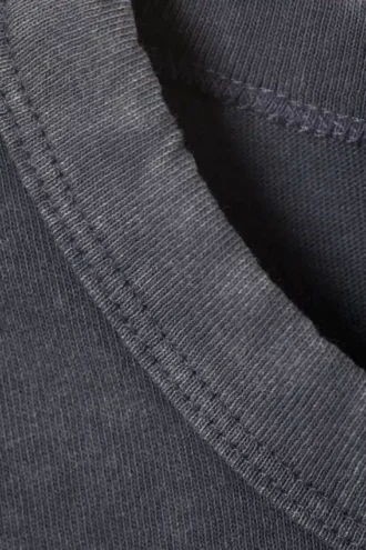 Camiseta ajustada lavada – Azul empolvado lavado con lejía