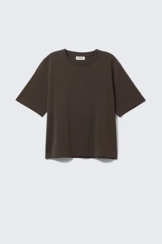 Camiseta Boxy perfecta – Marrón oscuro