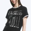 Camiseta con cuello redondo y estampado de Yungblud – Negro mate Camiseta con cuello redondo y estampado de Yungblud – Negro mate