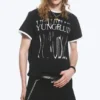 Camiseta con cuello redondo y estampado de Yungblud – Negro mate Camiseta con cuello redondo y estampado de Yungblud – Negro mate