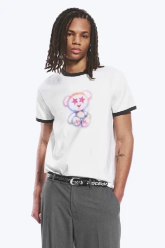 Camiseta con estampados – Blanco y negro – Bear Spray