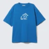Camiseta con estampados de corte recto – Azul – Sadphant Camiseta con estampados de corte recto – Azul – Sadphant