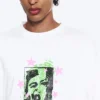 Camiseta con estampados de corte recto – Blanca – Face Off Camiseta con estampados de corte recto – Blanca – Face Off