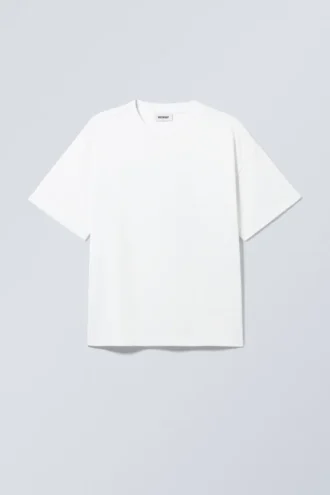 Camiseta con estampados de corte recto – Blanca – Símbolo verde