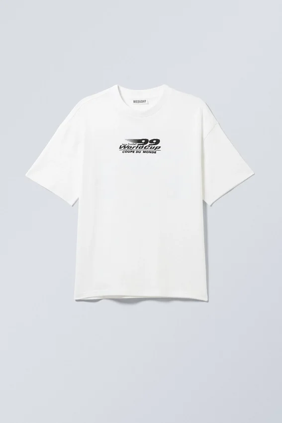 Camiseta con estampados de corte recto – Blanca – World Cup 99 Camiseta con estampados de corte recto – Blanca – World Cup 99