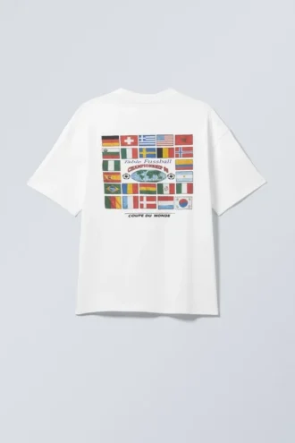 Camiseta con estampados de corte recto – Blanca – World Cup 99