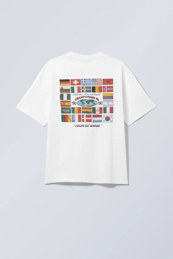 Camiseta con estampados de corte recto – Blanca – World Cup 99 Camiseta con estampados de corte recto – Blanca – World Cup 99